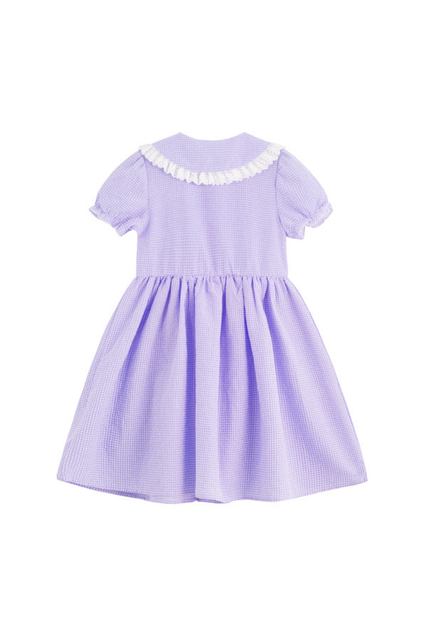 Purple gingham school dress