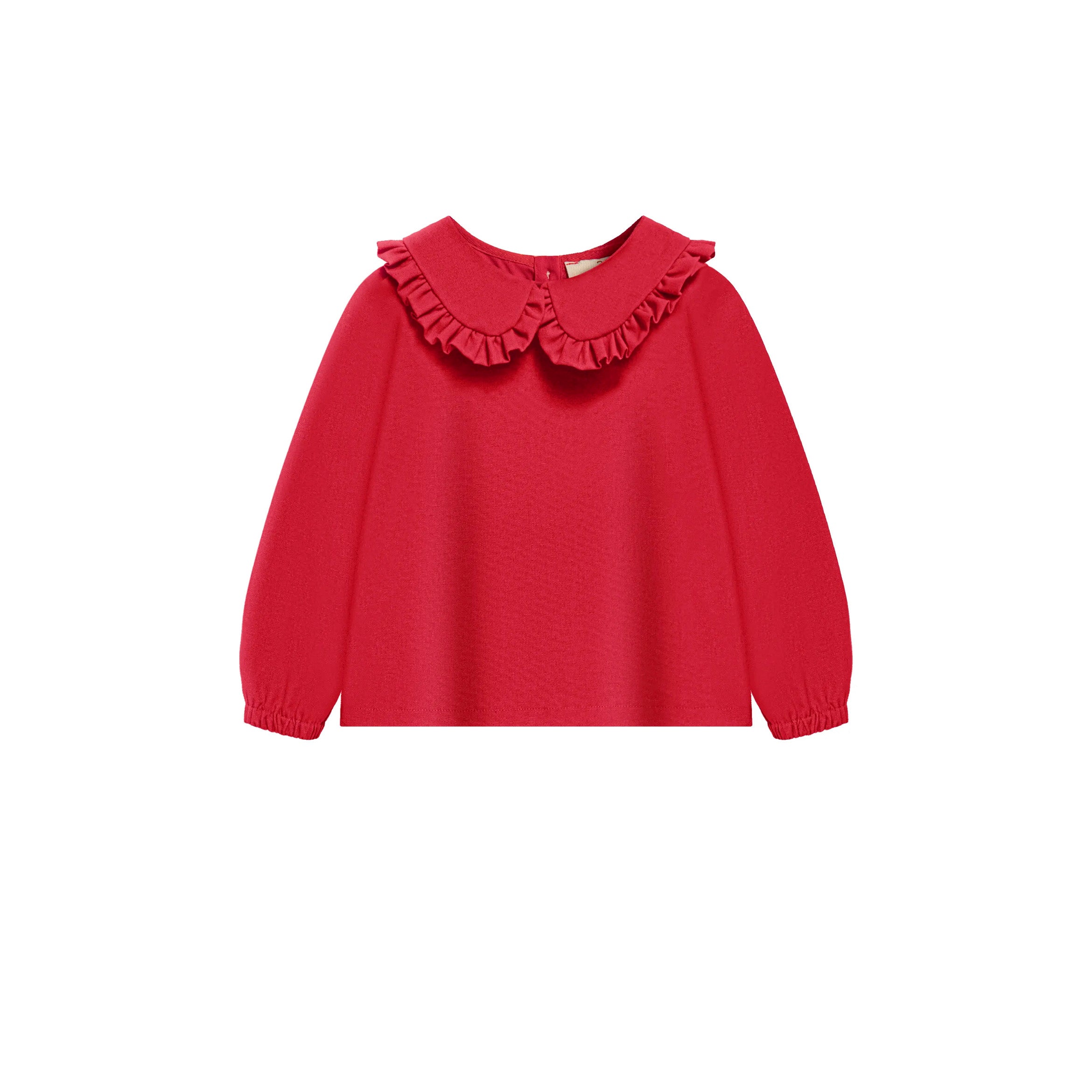 Frill collar long sleeve blouse