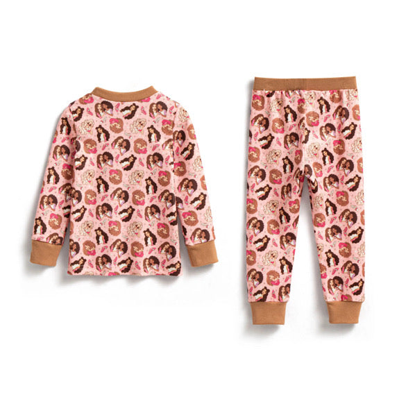 Pink girl crew pyjamas