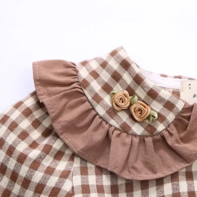 Walnut rose brushed cotton dress