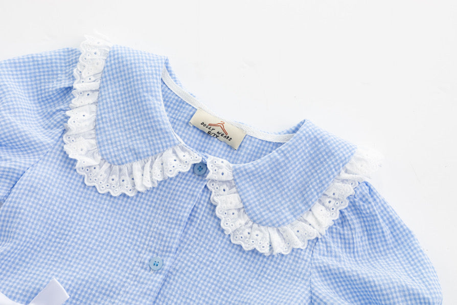 Blue gingham school dress (PRE ORDER ONLY)