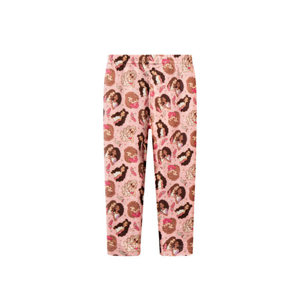 Pink girl crew inspired leggings