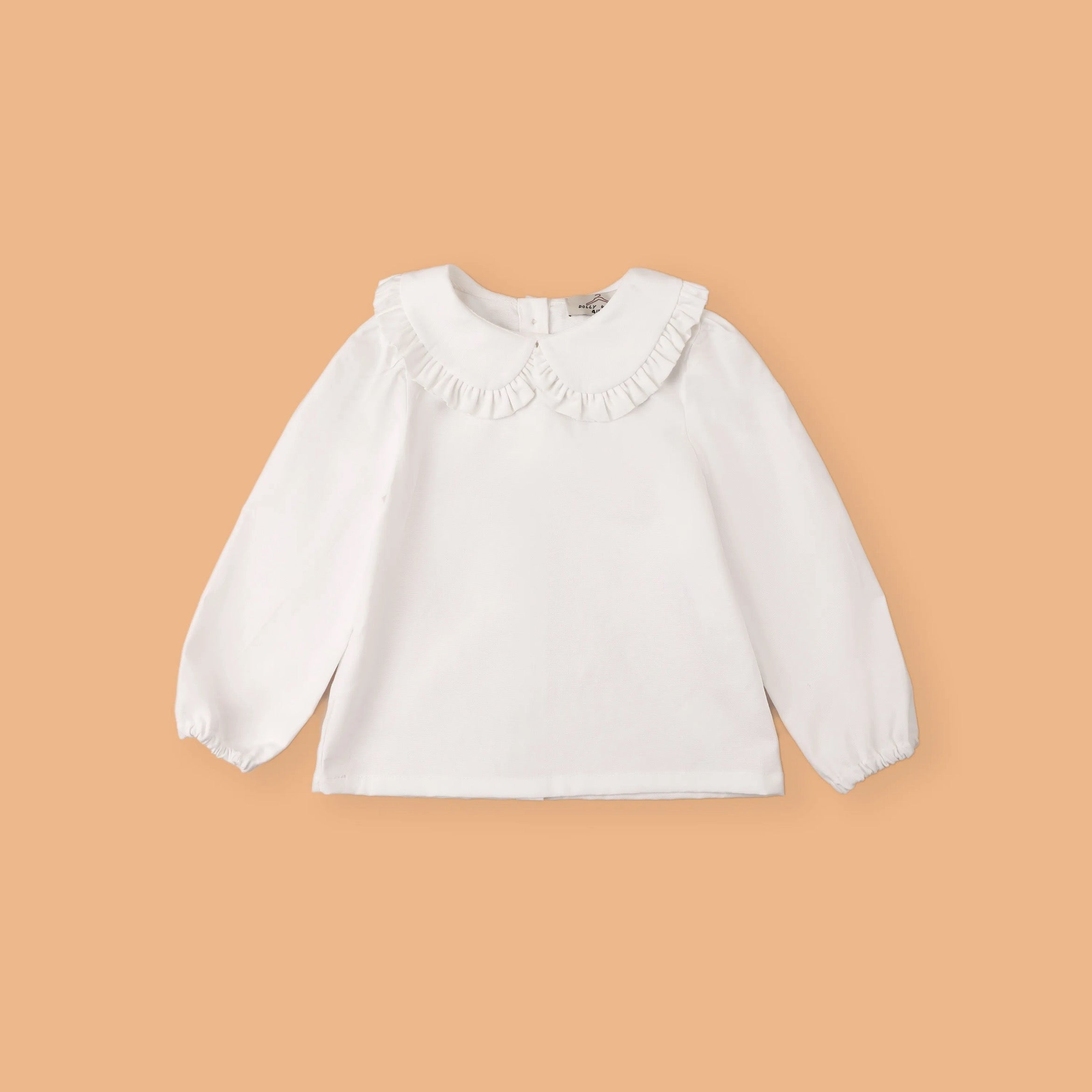 Frill collar long sleeve blouse