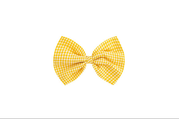 Yellow gingham hair accessory