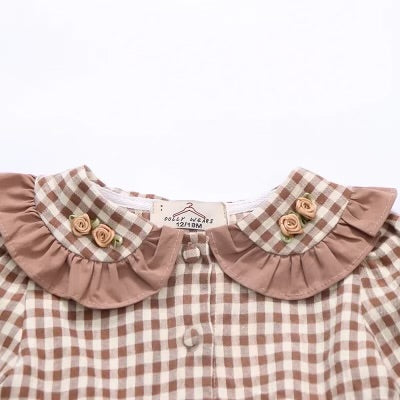 Walnut rose brushed cotton dress