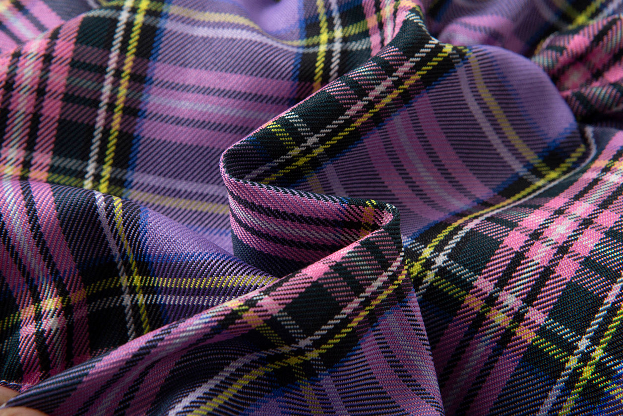 Purple tartan braced peplum bloomers