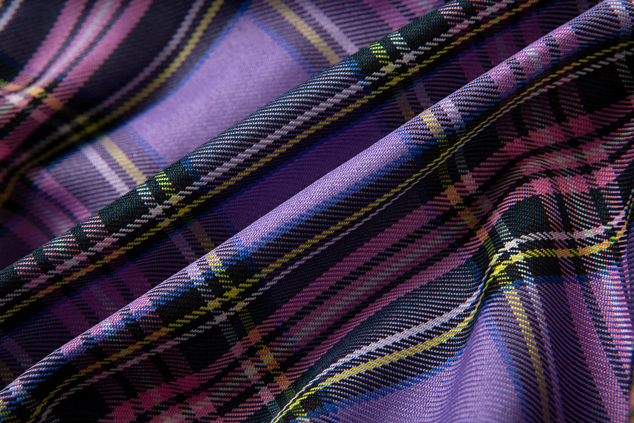 Purple tartan braced peplum bloomers